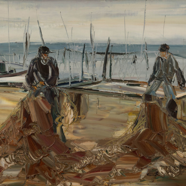 "Rederos"  IRENE LAFFITTE (San Sebasti&aacute;n, 1941-2001)   Firmado: Irene Laffitte.   T&eacute;cnica: &Oacute;leo/Lienzo