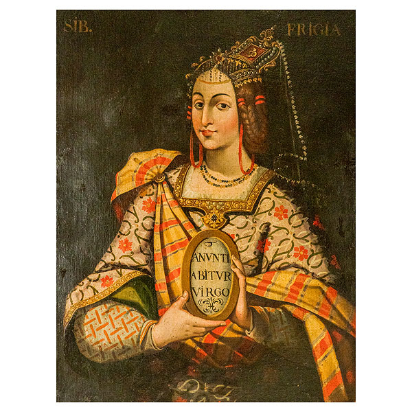 Escuela española, s.XVII. Sibila Frigia. Óleo sobre tela.