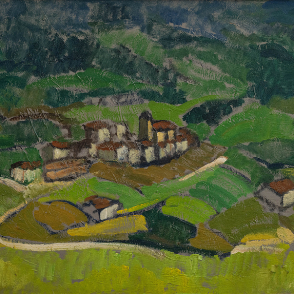 "Paisaje"  JULI&Aacute;N UGARTE(Zarauz, 1929- San Sebasti&aacute;n, 1915) 