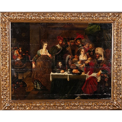 Escuela flamenca, S.XVII Decapitaci&oacute;n de San Juan Bautista y Salom&eacute;