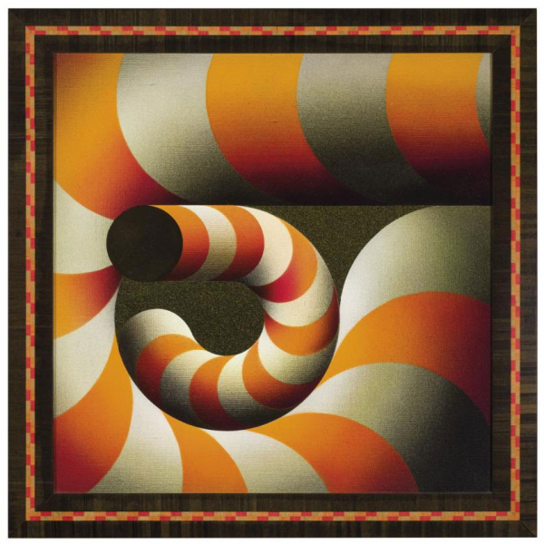 Julio Le Parc. "Modulatio 723 (1985)". Acrílico sobre lienzo. Firmado, titulado y fechado (1985) al dorso.