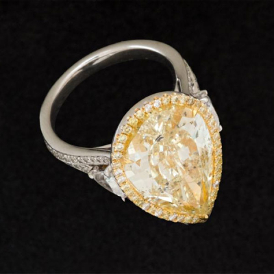 Anillo gran diamante fancy 10,04 cts