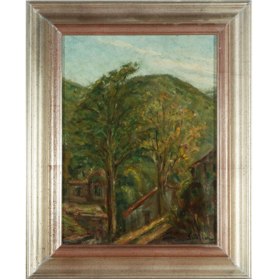 Paisaje, firmado Soutine (Smilóvichi, gubernia de Minsk, 1893 – París, 9 de agosto de 1943), escuela parisina del siglo XX.