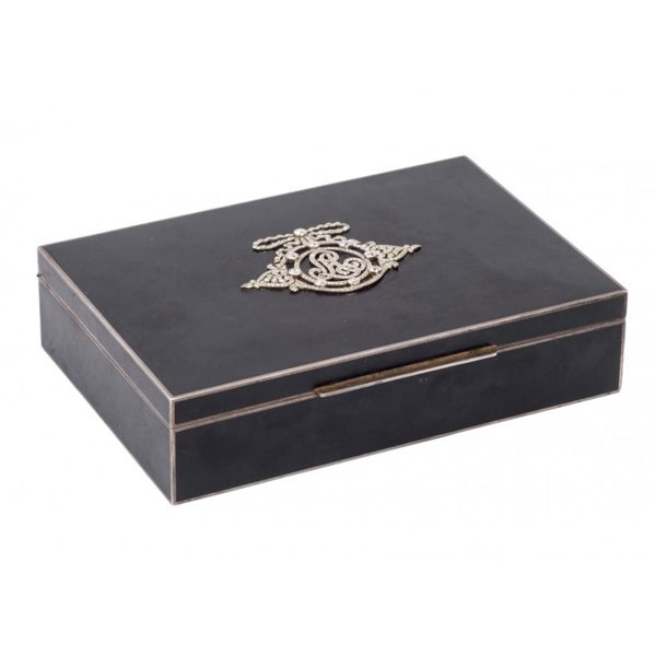 Caja tabaquera francesa plata y diamantes. S. XIX