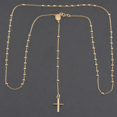 Collar en forma de rosario en oro amarillo de 18 kt.