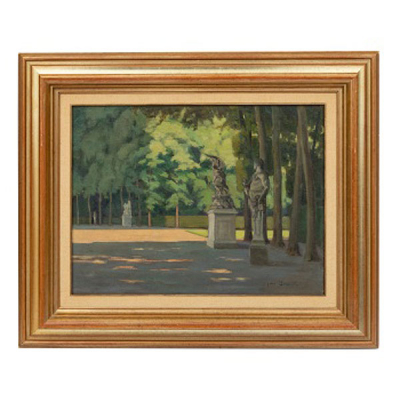 JEAN ARNAVIELLE (1881-1961  (1881-1961 &quot;Jardín con esculturas. Francia &quot;