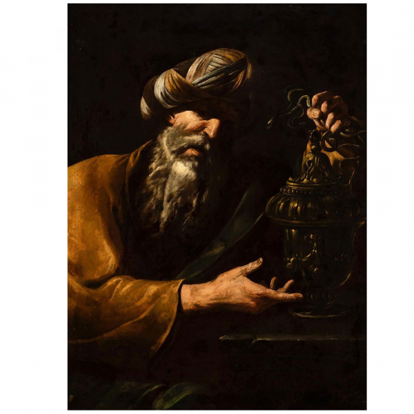 José de Ribera, llamado "Il Spagnoletto" (Játiva, 1591 - Nápoles, 1652) - Aarón (c.1615).    Óleo sobre lienzo. 