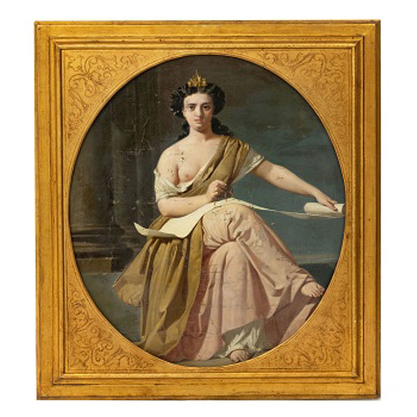  ESCUELA ESPAÑOLA  (S. XVIII - Pp. S. XIX) "Alegoría a la arquitectura"