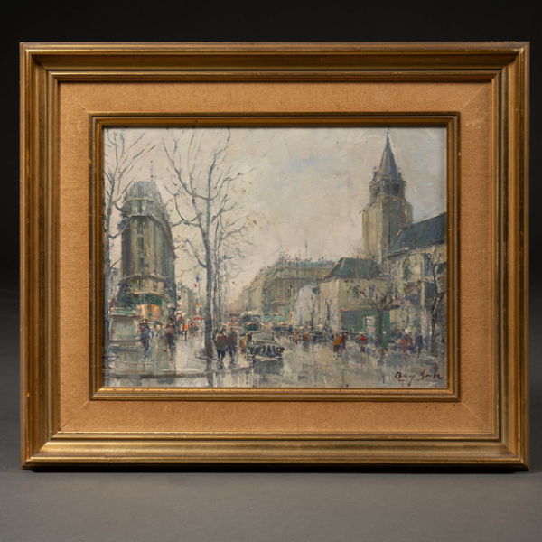 &quot;Boulevard de Saint German des Pres &quot; (París)  JUAN BAY SALA (Logroño, 1913 - Bilbao, 1995)