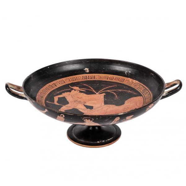 Kylix de cerámica griega. Primera mitad del siglo V a.C., circa 470-450 a.C. 