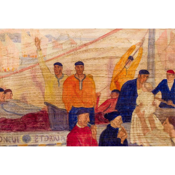 Ramón de Zubiaurre.  &quot;La partida (c. 1920)&quot;. Óleo sobre tabla