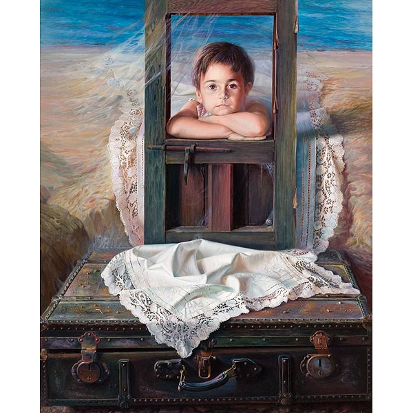 Fernando González Camacho.  &quot;Niño asomado a la ventana&quot;.