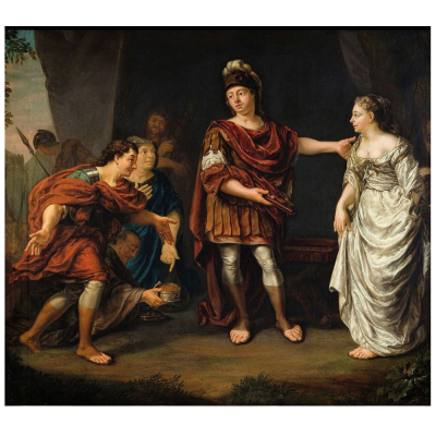 Jan Abel Wassenberg o Wassenbergh (1689, Groningen - 1750, ib&iacute;dem) "La Continencia de Escipi&oacute;n". 