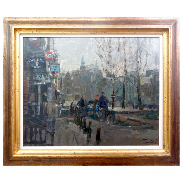 Josep Crua&ntilde;as "Amsterdam" (1993) &oacute;leo sobre lienzo firmado  