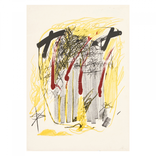 Antoni Tàpies (Barcelona, 1923-2012) Quatre barres, 1971. Litografía sobre papel Guarro.