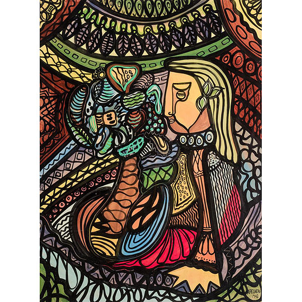 Amelia Peláez.  &quot;Búcaro y mujer (1943)&quot;.