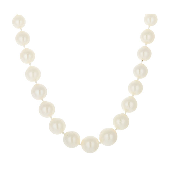Collar de perlas Australianas en degradé 15-13,5mm. con cierre diseño geométrico en oro blanco.