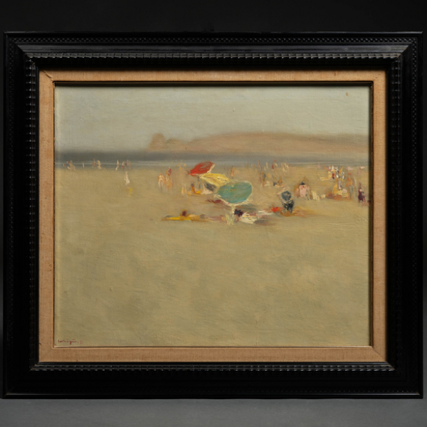 &quot;Playa y sombrillas&quot;  IGNACIO GARCÍA ERGUIN (Bilbao, 1934) 