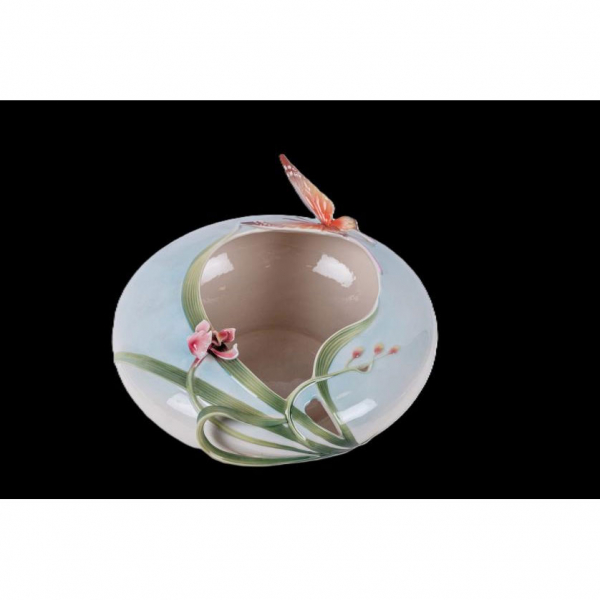 Centro estilo Art Nouveau de porcelana alemana Franz colección Papillon Butterfly, S. XX. 