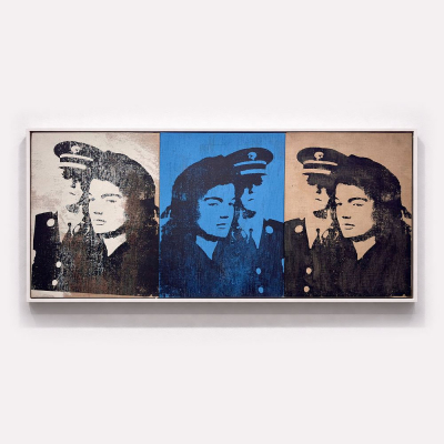 ANDY WARHOL (Pittsburgh, 1928 &ndash; New York, 1987) "Three Jackies" (1964).    Serigraf&iacute;a acr&iacute;lica sobre tres lienzos de lino montados sobre panel de contrachapado.