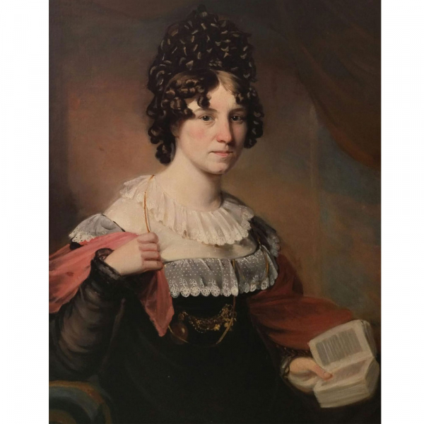Thomas Lawrence (Bristol, 1769 &ndash; Londres, 1830) Atribuido "Retrato de Lucy Steriker de Dover".   &Oacute;leo sobre lienzo. 