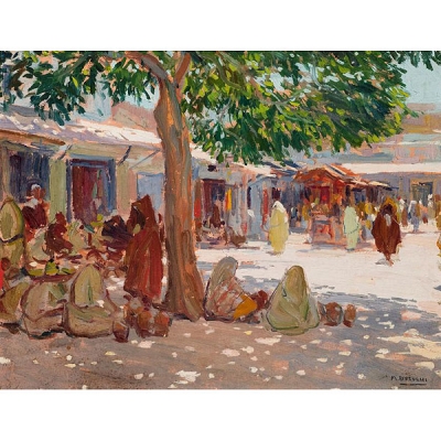 Mariano Bertuchi Nieto. Sombra en el zoco