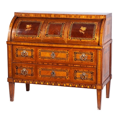 Bur&oacute; de tambor de nogal