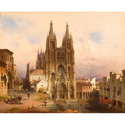 Friedrich Eibner. (1825 - 1877) &quot;Catedral de Burgos&quot;.