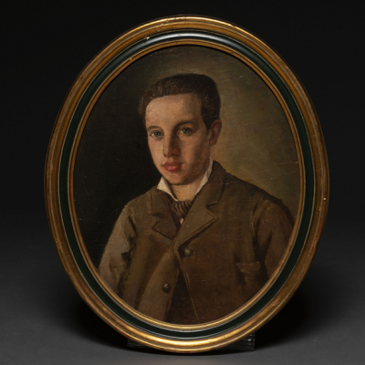 "Retrato de Joven"  Autor&iacute;a: ESCUELA ESPA&Ntilde;OLA, Siglo XIX 