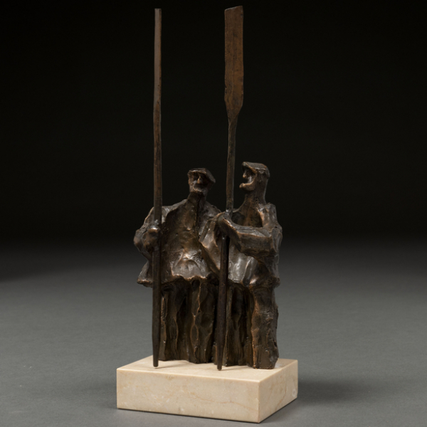&quot;Remeros&quot; Escultura realizada en bronce  TOMÁS MURUA (Zarauz, 1928 - 2016)