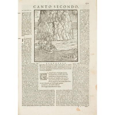 Libro Dante con l´espositioni di Christoforo Landino. 