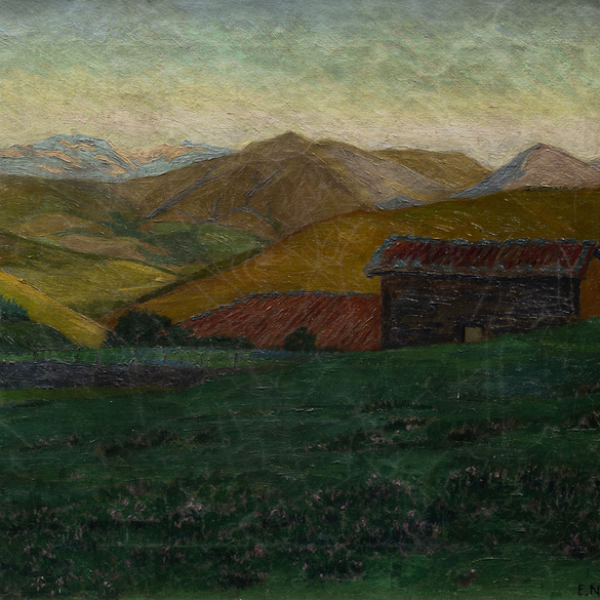 "Vista de San Roque" (Bilbao)  ENRIQUE NIETO ULIBARRI (Bilbao, 1890-1963). 