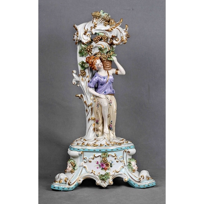 Escultura Porcelana Alegoría de la vid