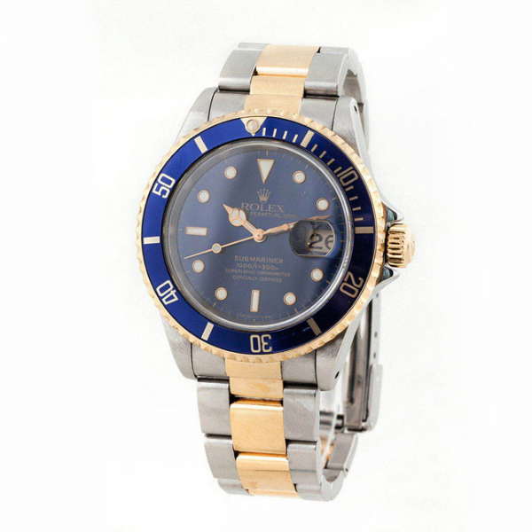 Reloj cab., suizo ROLEX Oyster Perpetual Date Submariner, 1000 m/300 ft, cron&oacute;metro oficial certificado, ref 16800.