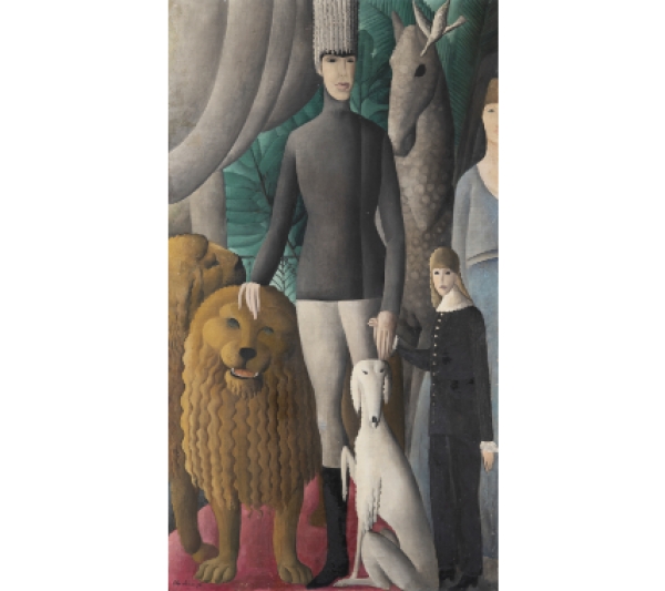 OLGA SACHAROFF (Tiflis, Georgia, 1889 - Barcelona, 1967)  Le Roi.   Óleo sobre lienzo. 