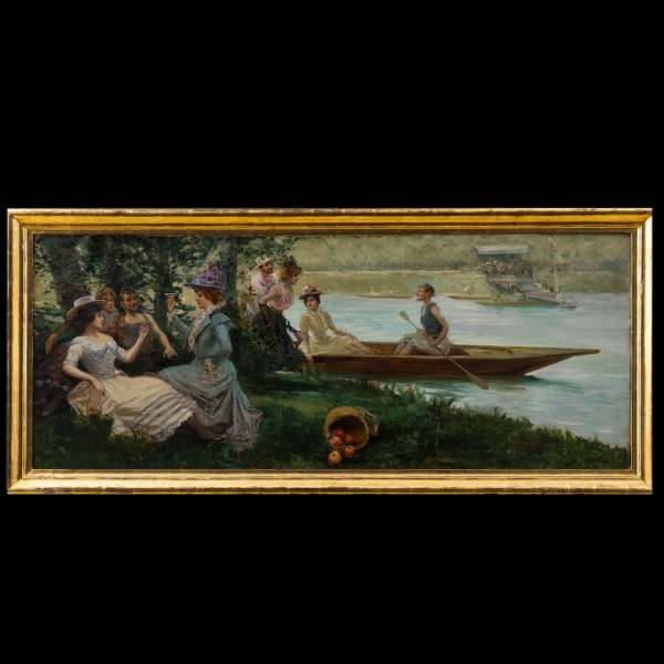 "Merienda en día de regata"  MARIANO ALONSO PEREZ (Zaragoza, 1857 -Madrid, 1930) 