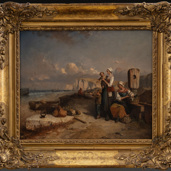 "La Despedida".  LEÓN CHARLES ADRIEN BAILLY (1826-?). 