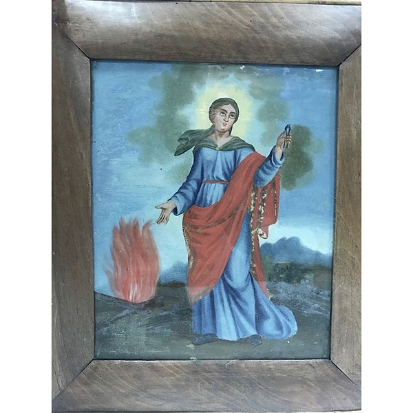 Vidrio pintado "Santa Apolonia"