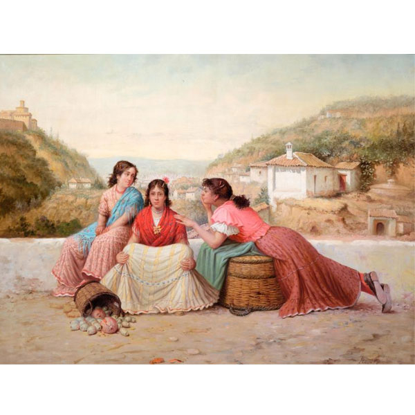 Isidoro Marín Garcés. Gitanas en Granada