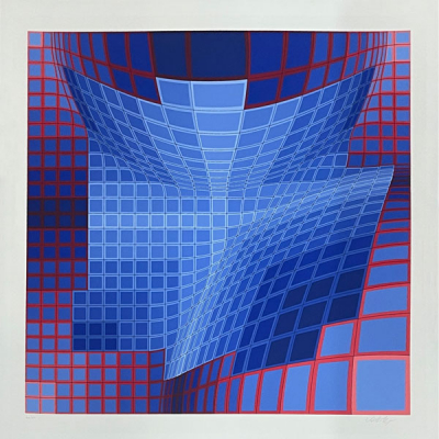 Victor Vasarely (Hungria, 1906-1997). Título: Galaxy (Bull-X), 1982. Descripción: serigrafía firmada a lápiz y numerada 206/250.