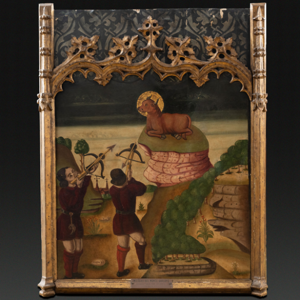 "Milagro del monte Gargano" JUAN FERNÁNDEZ DE HEREDIA, LLamado maestro de Ambel, Siglo XVI  