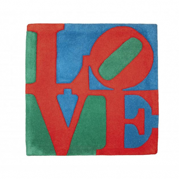 Robert Indiana (1928 - 2018) &quot;Classic Love (2007)&quot;. Alfombra realizada en lana 100%. Ejemplar (5412/10000).