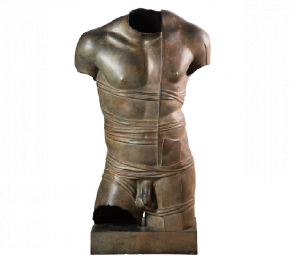 IGOR MITORAJ (Oederan, 1944 - Par&iacute;s, 2014)  Grepol nero, 2001.   Bronce con p&aacute;tina color marr&oacute;n. 