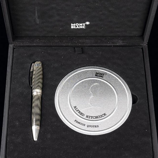 Montblanc Alfred Hitchcock.   Estilogr&aacute;fica perteneciente a la serie Grandes Personajes.