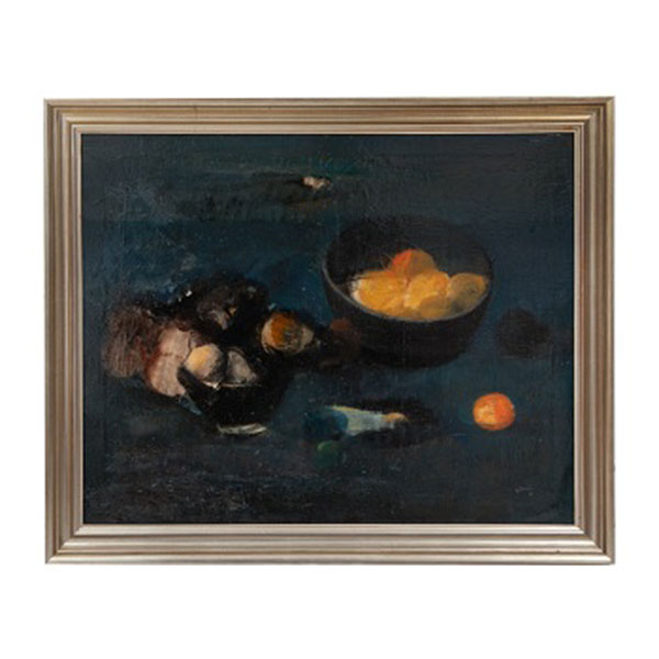 JOSÉ BARCELÓ ALBADALEJO  (Cartagena, Murcia 1923 - Bilbao 2001) "Bodegón de frutas"