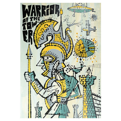 Frank de Trepax. Francesc Punsola (Barcelona, 1966) The warrior of the golden tower. Acrílico sobre tela.