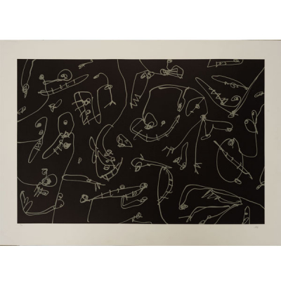 &quot;Serie Abierta&quot;  ANTONIO SAURA (Huesca, 1930-1998)   Técnica: Litografía/papel. 