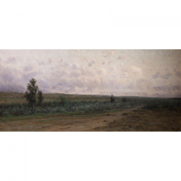 Modest Urgell Inglada (Barcelona, 1839-1919)  Paisaje.  Óleo sobre tela. Firmado. 