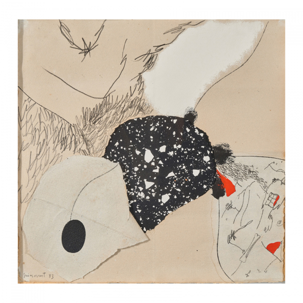 Josep Guinovart (Barcelona, 1927-2007) Sin título. Técnica mixta y collage sobre papel.