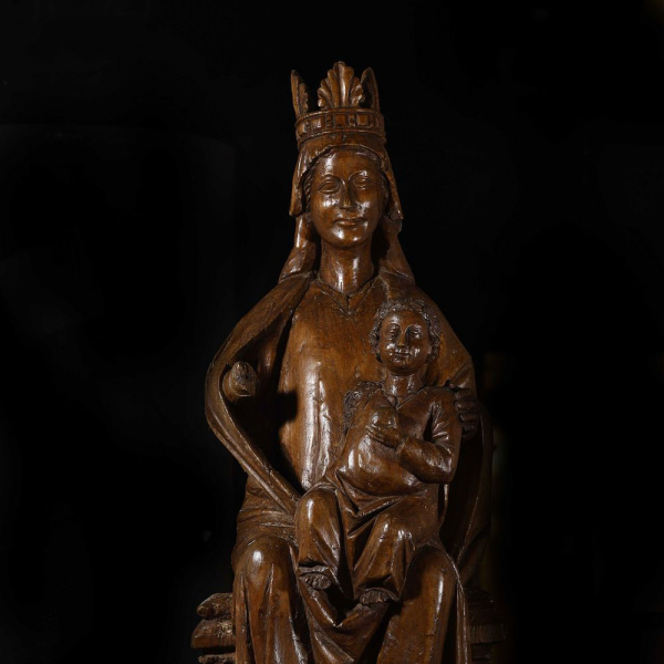 MONUMENTAL VIRGEN " SEDES SAPIENTAE " HISPANO FLAMENCA G&Oacute;TICA DEL SIGLO XIII - INICIOS SIGLO XIV.